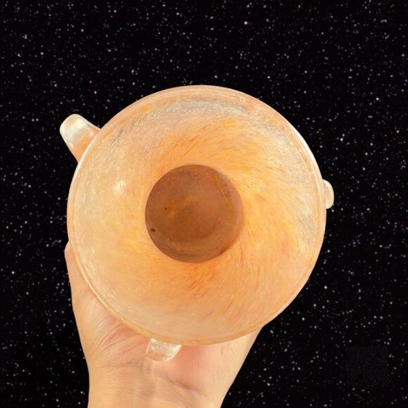 1970s Italian Murano Art Glass Seguso Scavo Triple Handle Vase Jug Textured VTG - Picture 10 of 14